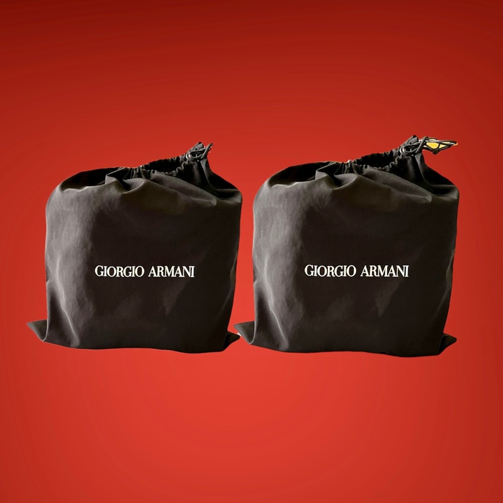 2 GIORGIO ARMANI SET OF SATIN DUST BAGS - Picture 1 of 5